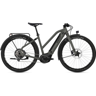 Bicicleta de viaje eléctrica GHOST HYBRIDE SQUARE TRAVEL B4.7+ TRAPEZ Mujer Gris 2020 0